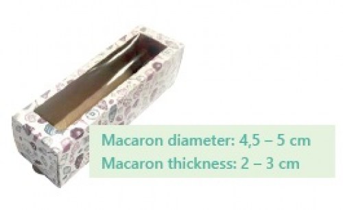 Macarons (Χάρτινο Κουτί Kraft με Παράθυρο & Εσωτερική Θήκη για Macarons)
